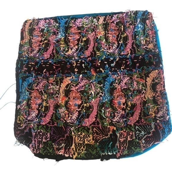 Modern Two Decorating Accent Multi Colorful Embroidered Square Throw Pillow - Picture 6 of 13